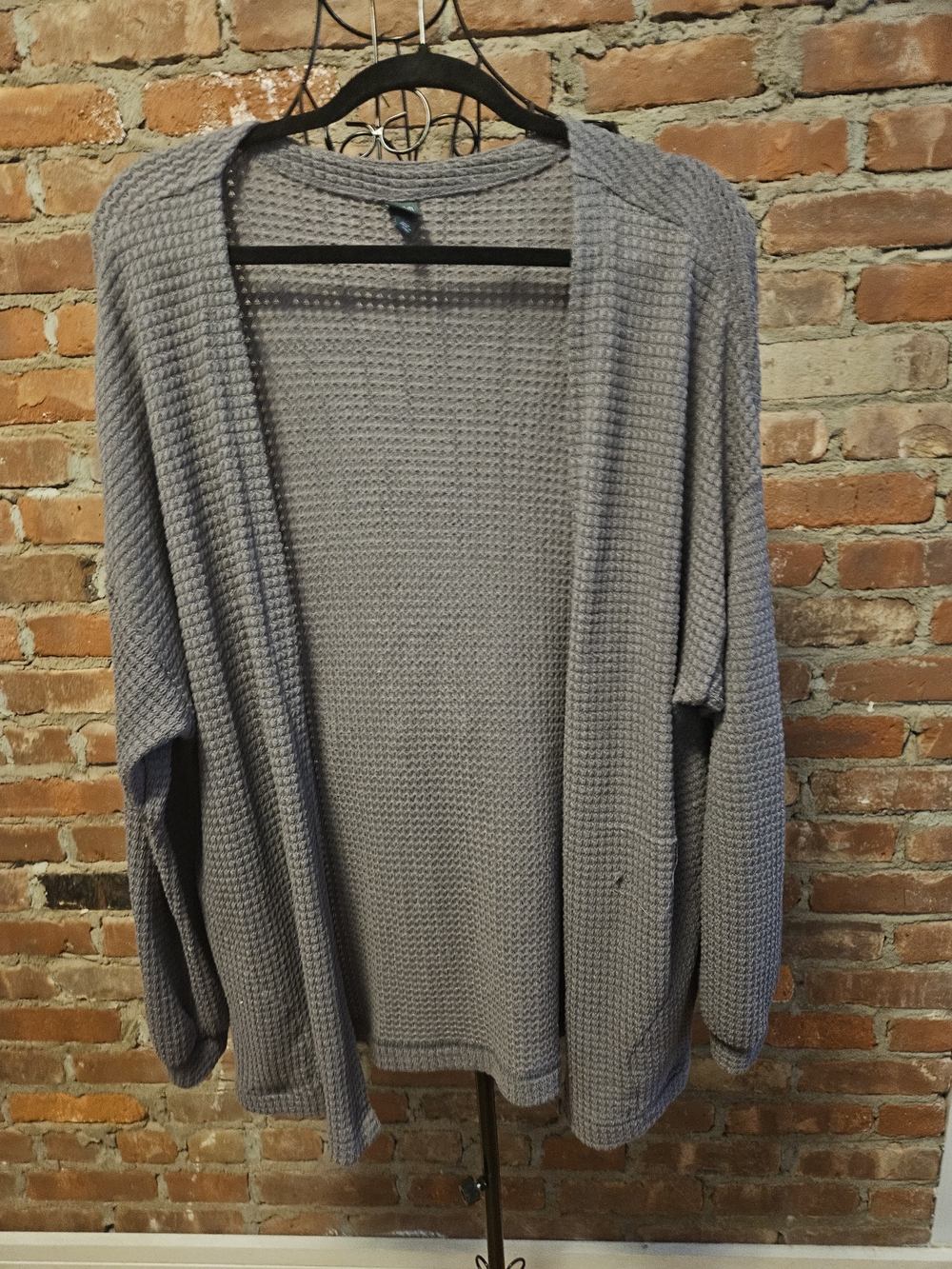 Wild Fable Light Gray Open Knit Cardigan